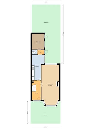 Floorplan - Stadsgracht 23, 3752 XD Bunschoten-Spakenburg